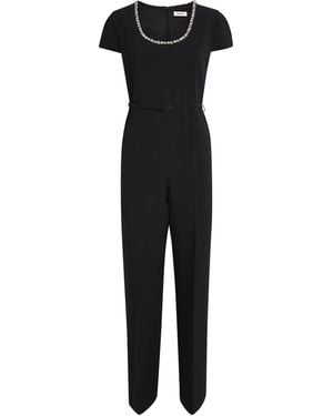 Sandro Embellished-Neck Jumpsuit - Black