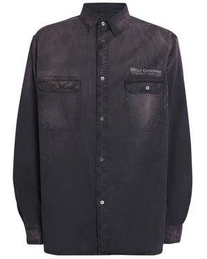 Willy Chavarria Denim Corcoran Shirt - Blue