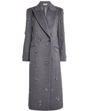 Jonathan Simkhai Wool-Blend Embellished Gianni Coat - Gray