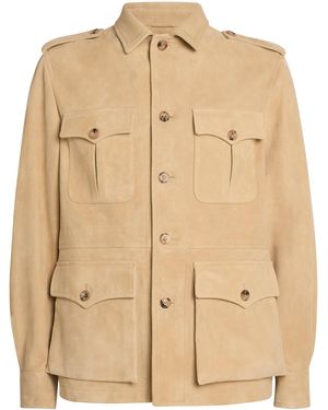 Ralph Lauren X Wimbledon Suede Safari Jacket - Natural