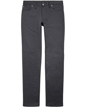 Brioni Wool-Cotton Straight Jeans - Gray