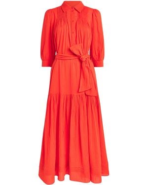 ME+EM 2-In-1 Midi Shirt Dress - Red