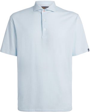 Kjus Pima Cotton Printed Hollow Polo Shirt - Blue