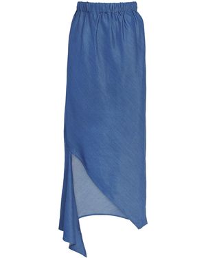 Palmer//Harding Denim Motion Midi Skirt - Blue