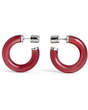 Alaïa Ray Hoop Earrings - Red