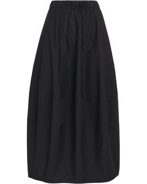 Polo Ralph Lauren Cotton Cocoon Midi Skirt - Black