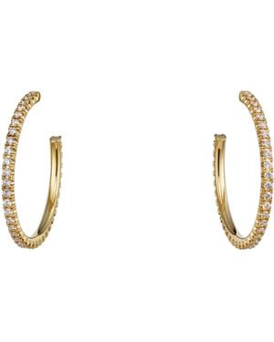 Cartier Medium And Diamond Étincelle De Hoop Earrings - Metallic