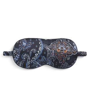 Harrods Silk Paisley Sleep Mask - Blue
