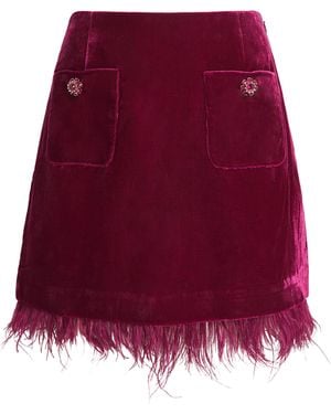 Cinq À Sept Velvet Luna Randi Mini Skirt - Purple