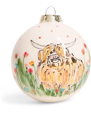 Jayne Redmond Highland Cow Bauble - Metallic
