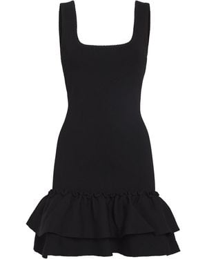 Sandro Ruffled Mini Dress - Black
