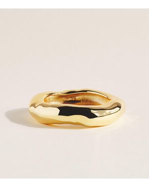 Alexis Large-Plated Molten Wide Bangle - Metallic