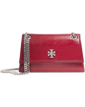 Tory Burch Leather Kira Turnlock Shoulder Bag - Red