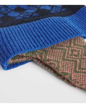 Dries Van Noten Wool Jacquard Hat - Blue
