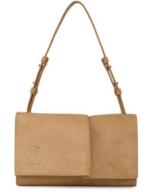 Christian Louboutin Crosta Small Leather Shoulder Bag - Natural