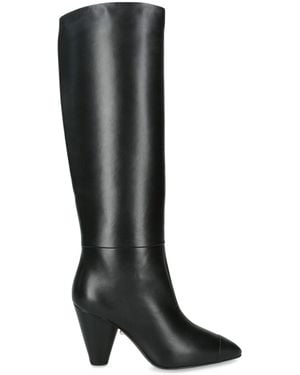 ALEVI Leather Naty Knee-High Boots 85 - Black