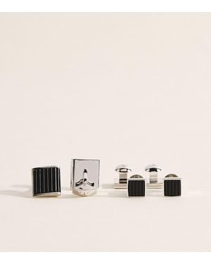 Tateossian Onyx Ribbed Wedge Cufflink Set - Natural