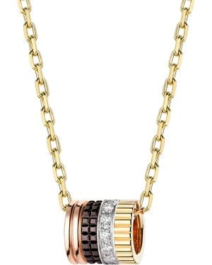 Boucheron Mixed And Diamond Quatre Classique Pendant Necklace - Metallic