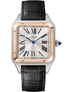 Cartier Large And Sapphire Santos-Dumont Watch - Grey