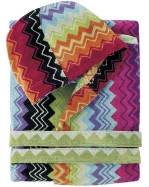 Missoni Giacomo Hooded Bathrobe - Green