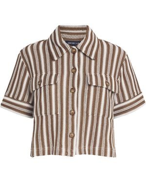 Veronica Beard Knitted Stripe Bouvier Shirt - Multicolour