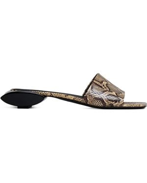 Alaïa Suede Ellipse Mules - White