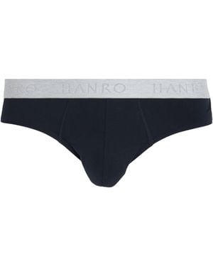 Hanro Cotton-Blend Essentials Briefs - Blue