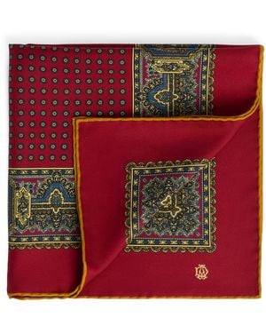 dunhill Silk Printed Neckerchief - Red