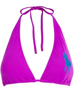 Polo Ralph Lauren Logo Ricky Triangle Bikini Top - Pink