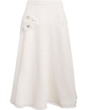 Cinq À Sept Cotton Henriette Midi Skirt - White