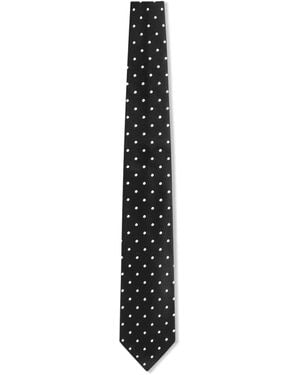 Tom Ford Silk Polka-Dot Tie - Black