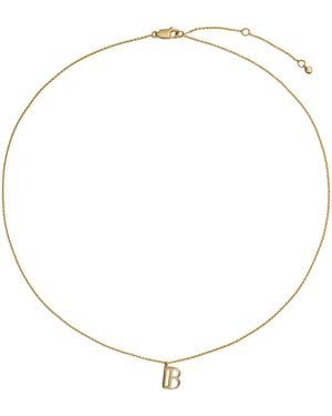 Monica Vinader Vermeil B Initial Necklace - Metallic