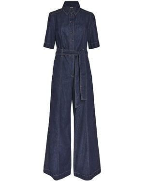 ME+EM Am-Pm Denim Jumpsuit - Blue