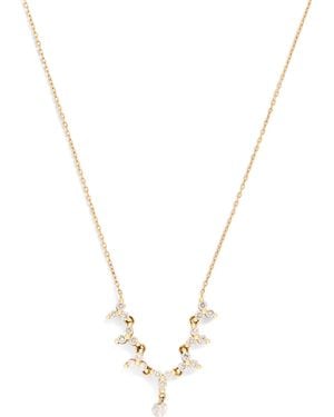 PERSÉE And Diamond Triangle Tennis Necklace - Metallic