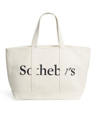 FRAME X Sotheby's Cotton Canvas Tote Bag - White