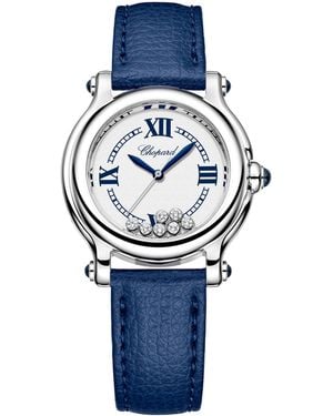 Chopard Stainless Steel And Diamond Happy Sport Watch - Blue