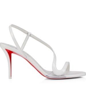 Christian Louboutin Rosa Z Patent Leather Heeled Sandals 80 - White