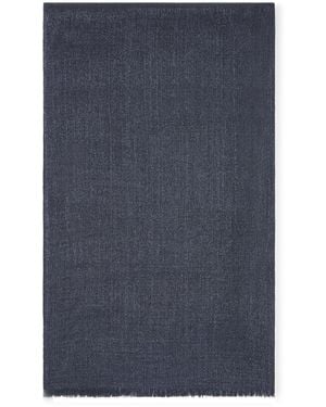 Brunello Cucinelli Cashmere-Blend Metallic Scarf - Blue
