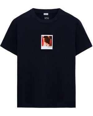 Loewe Cotton-Blend Printed T-Shirt - Blue