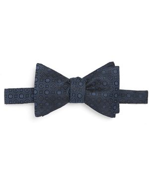 Eton Silk Medallion Bow Tie - Blue