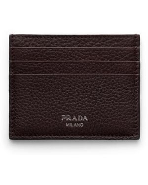 Prada Leather Card Holder - Black