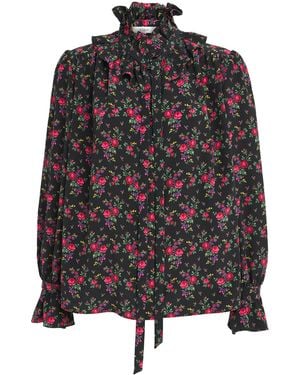 Chloé Silk Bouquet Print Blouse - Gray