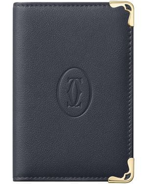 Cartier Leather Must De Card Holder - Blue