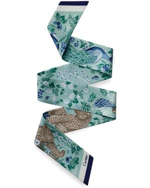 Cartier Silk Blooming Panthère Bandeau - Blue
