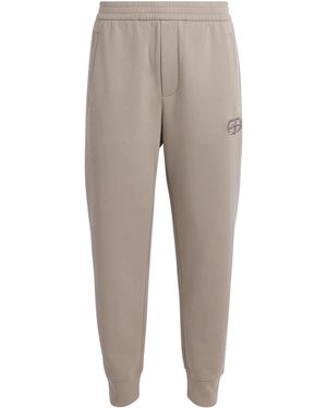 Emporio Armani Cotton-Blend Logo Joggers - Grey