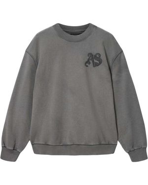 AllSaints Organic Cotton Insignia Sweatshirt - Grey
