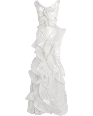Maticevski Sequinned Refraction Gown - White
