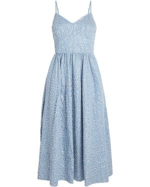 Sandro Sequinned Midi Dress - Blue