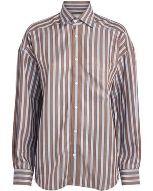 With Nothing Underneath Tencel The Weekend Shirt - Multicolor