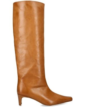 STAUD Leather Wally Knee-High Boots 55 - Brown